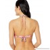 Hobie Women's Bandeau Halter Hipster Bikini Swimsuit Top Pink Flor-all Or Nothing B07H2DMDRX